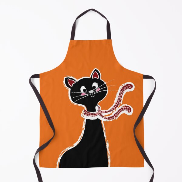 Item preview, Black Cat Long Neck Orange designed and sold by ranadigipaint.