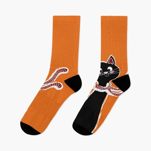 Item preview, Black Cat Long Neck Orange designed and sold by ranadigipaint.