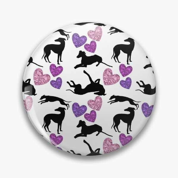 Item preview, Greyhounds and Pink Gemstone Hearts designed and sold by GreytGraphicals.