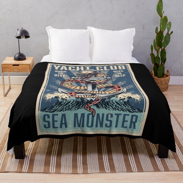 Item preview, Yacht Club Sea Monster designed and sold by Vector Scout Lab.