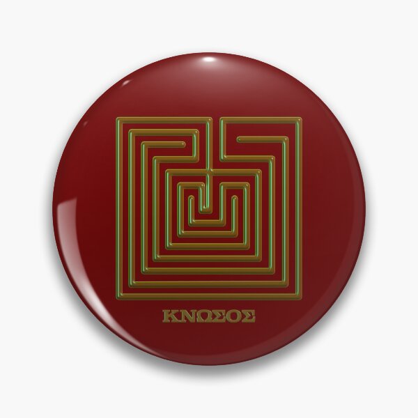 Item preview, Seven-course labyrinth design from Minoan coin designed and sold by Happy Puppy Print On Demand.