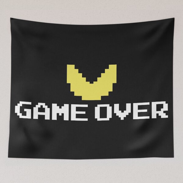 Item preview, Game Over Gamer Geek retro video game pixel art face mask  designed and sold by blastshmucks.