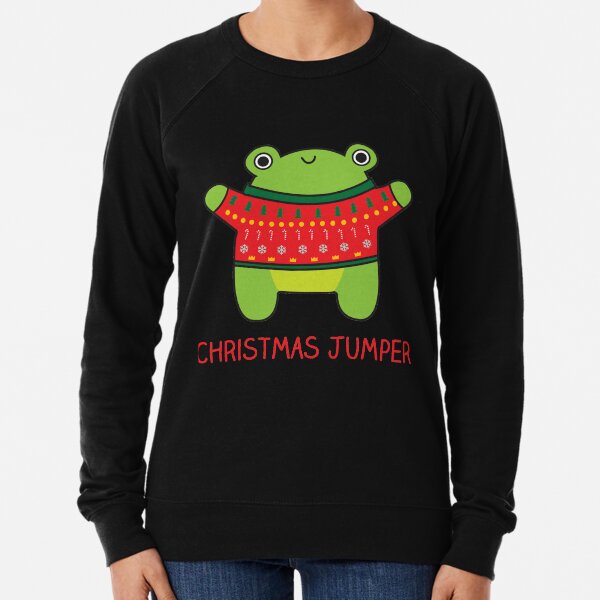 Christmas jumper, funny frog pun Lightweight Sweatshirt
