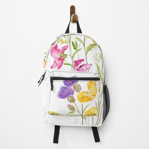 Item preview, hand painted pink yellow white and purple wildflower 2020 designed and sold by ColorandColor.