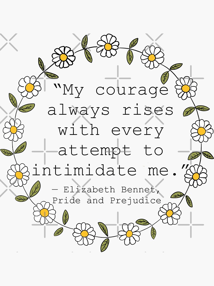 Thumbnail 3 of 3, Sticker, Elizabeth Bennet Quote designed and sold by Dollfacedesign.