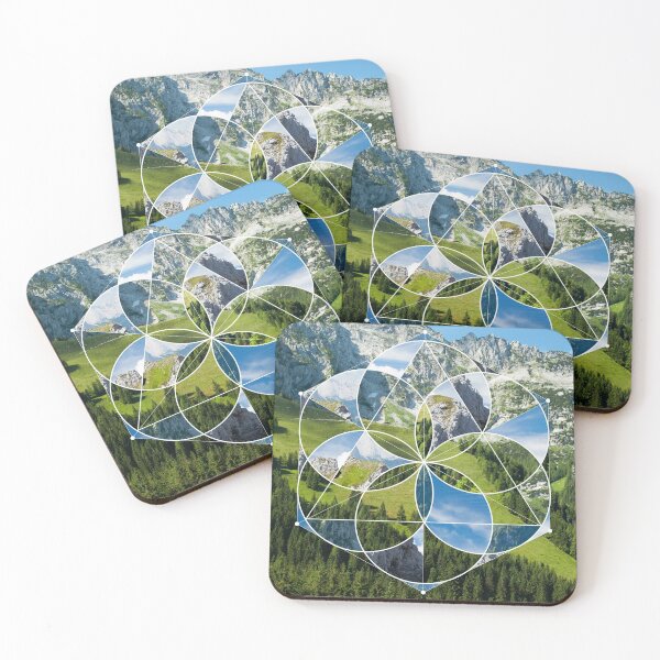 Item preview, Flower Geometry Mountains Forest Sky designed and sold by Inspireaglow.