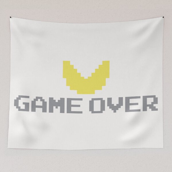 Item preview, Game Over Gamer Geek retro video game pixel art face mask  designed and sold by blastshmucks.