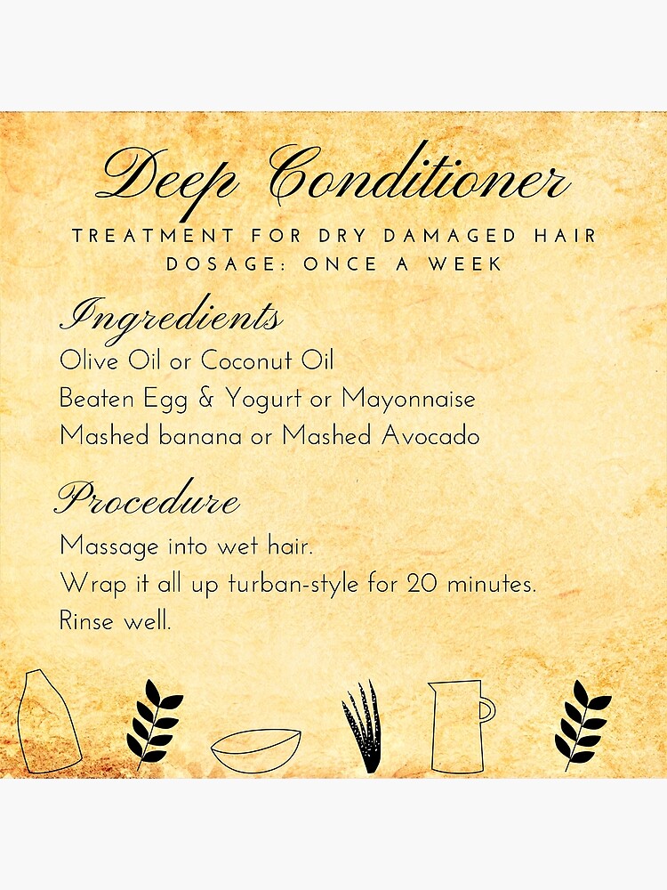 "Deepconditionertreatmentfordrydamagedhair Vintage Apothecary DIY