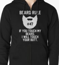 Beard Rule #47 Zipped Hoodie