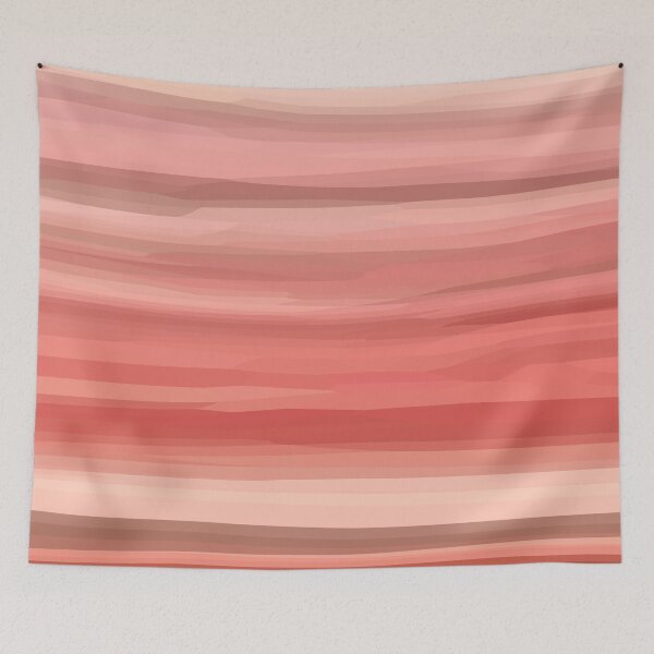Item preview, Peach Pink Rose Pastel Wave Stripes  designed and sold by KavimaCreatives.