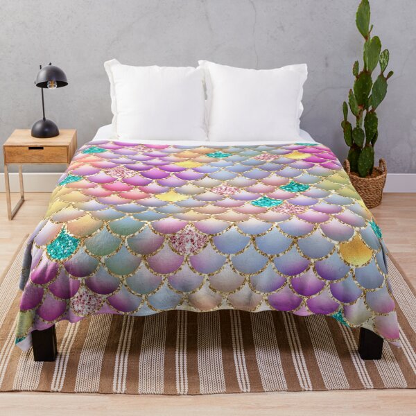 Mermaid Scales 1 Throw Blanket