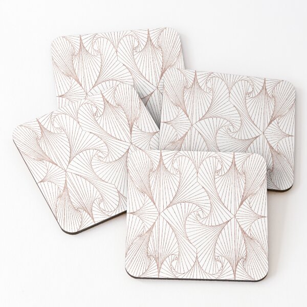 Item preview, Cool, classy and feminine zentangle optical illusion pattern in pink designed and sold by violetcho.