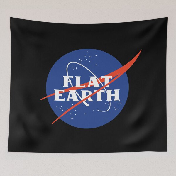 Item preview, Flat Earth Nasa Logo Mashup  designed and sold by OldDannyBrown.