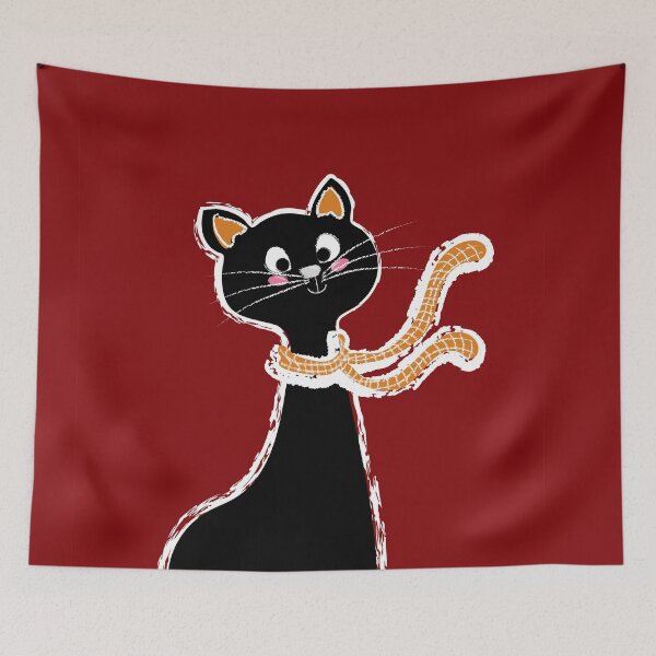 Item preview, Black Cat Long Neck Red designed and sold by ranadigipaint.