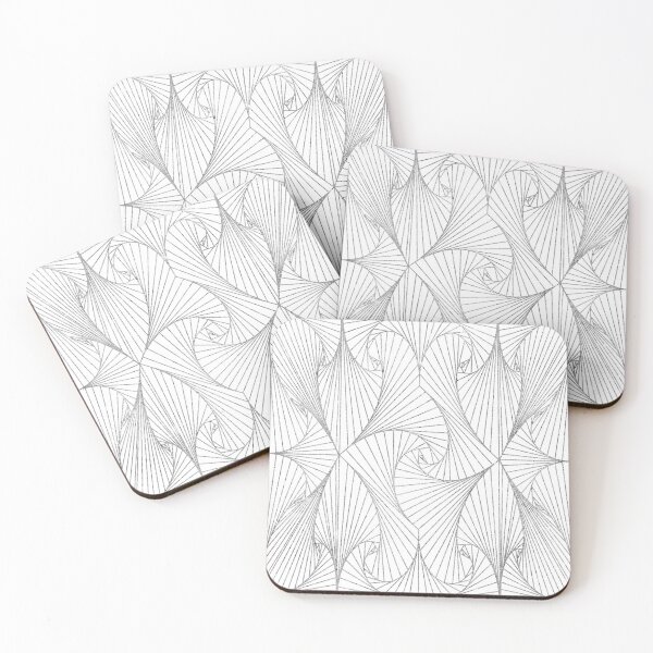Item preview, Cool and classy zentangle optical illusion pattern in silver designed and sold by violetcho.