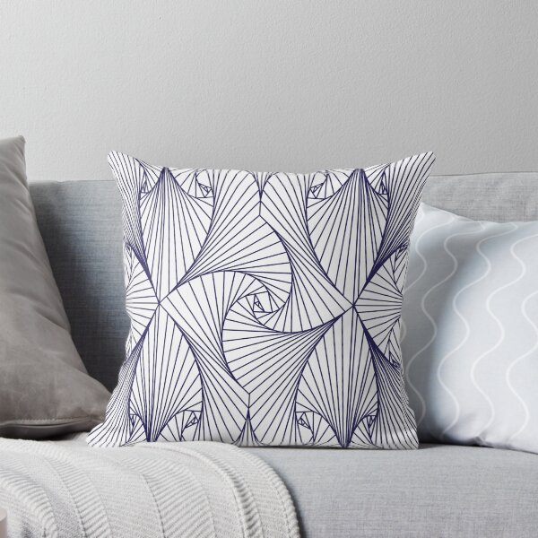 Item preview, Cool and classy zentangle optical illusion pattern in royal blue designed and sold by violetcho.
