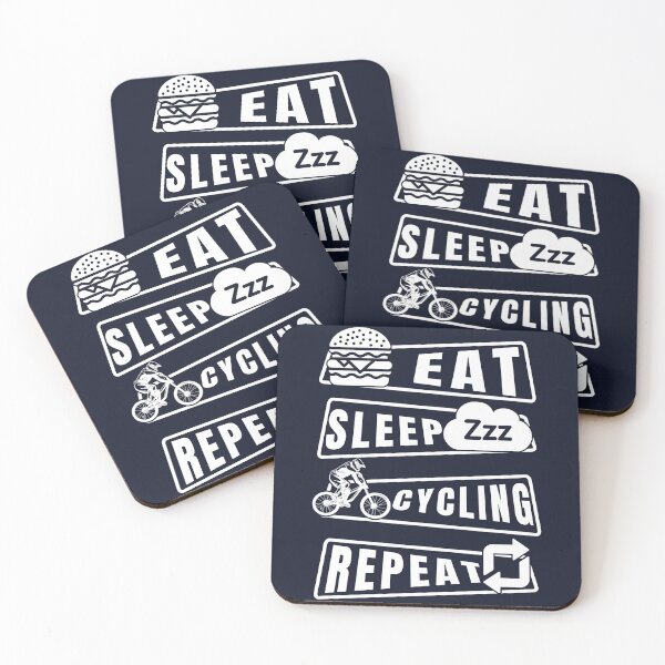 Item preview, Eat sleep cycling repeat typography designed and sold by Almanshah.