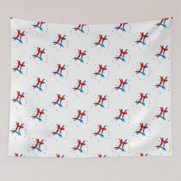 Item preview, Red and Blue hash tag pattern designed and sold by Kanchan1987.