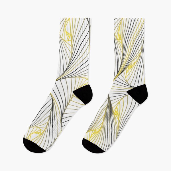 Item preview, Cool and classy zentangle optical illusion pattern in black and yellow designed and sold by violetcho.
