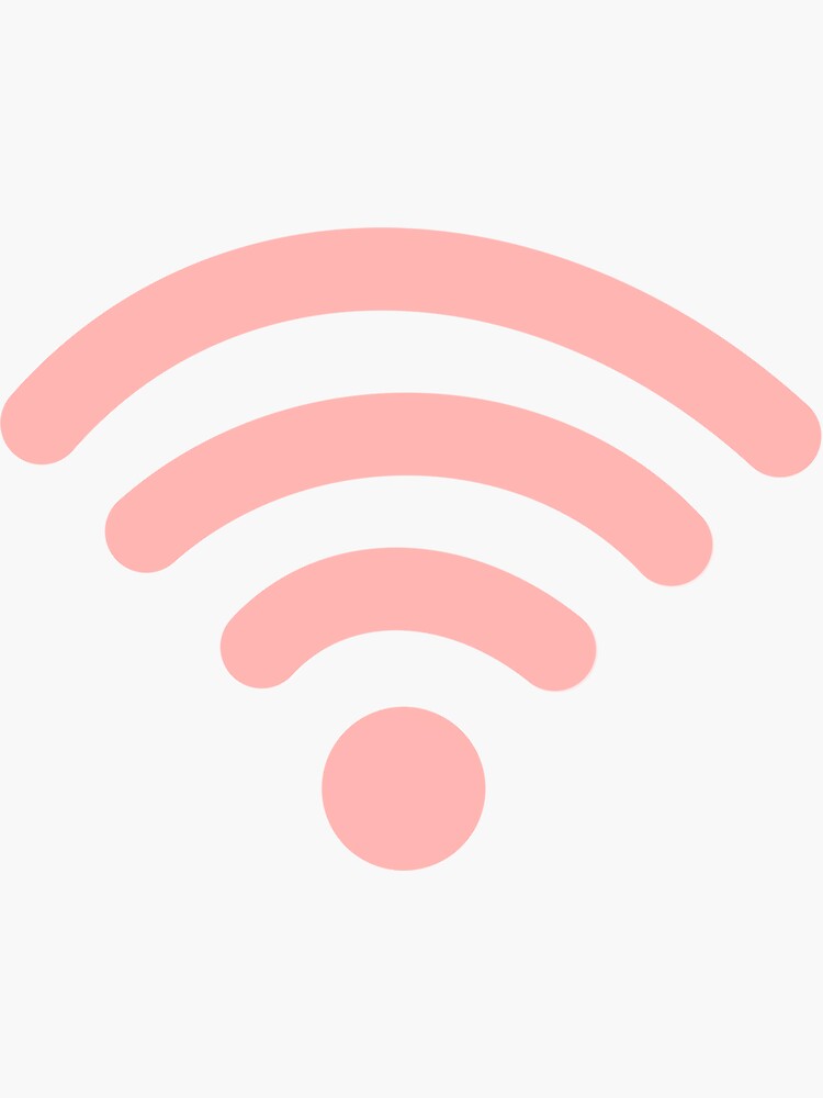 "Aesthetic Pink Wifi Symbol" Sticker for Sale by CaitlinCerys | Redbubble