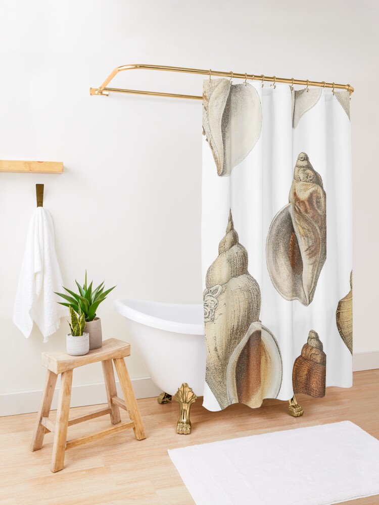 Alternate view of White Molluscs of the Northern Seas Shower Curtain
