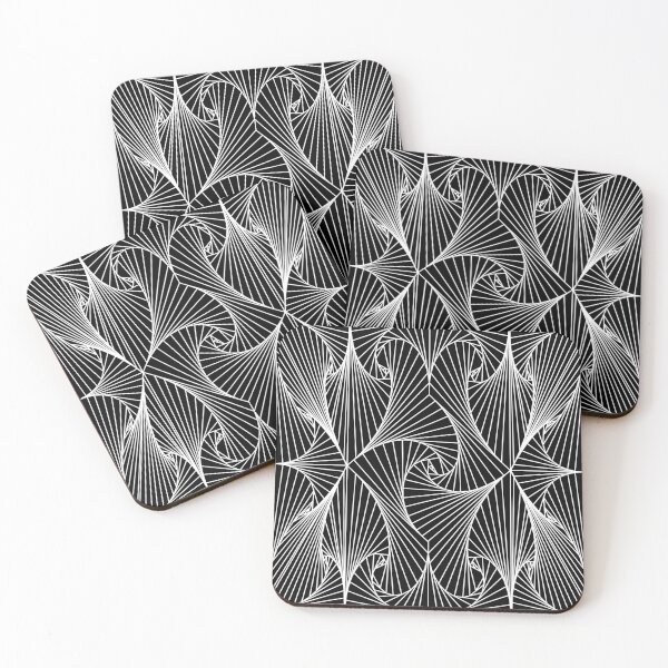 Item preview, Cool and classy zentangle optical illusion pattern in black and white designed and sold by violetcho.