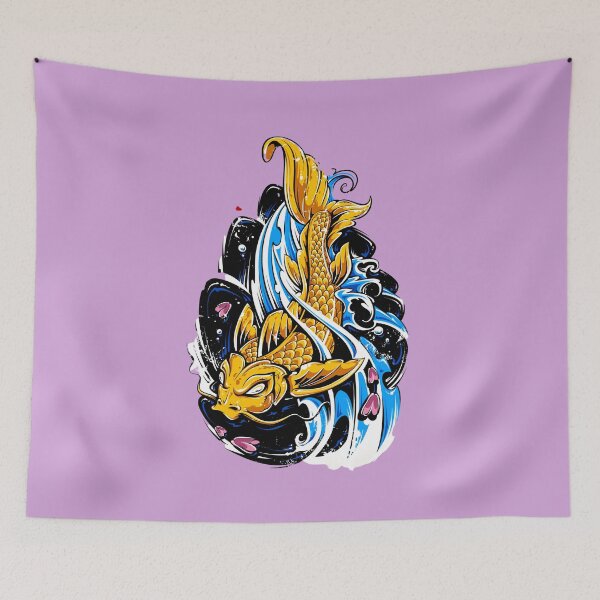 Item preview, Japanese koi jumping designed and sold by Rakos-Merch.