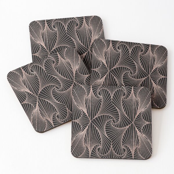 Item preview, Cool, classy and feminine zentangle optical illusion pattern in pink designed and sold by violetcho.