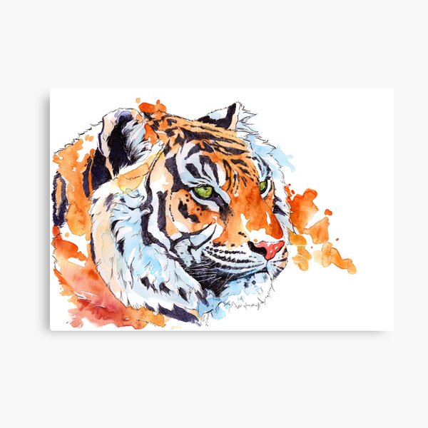 What For? Apparel Tiger Watercolor Art Novelty Tee