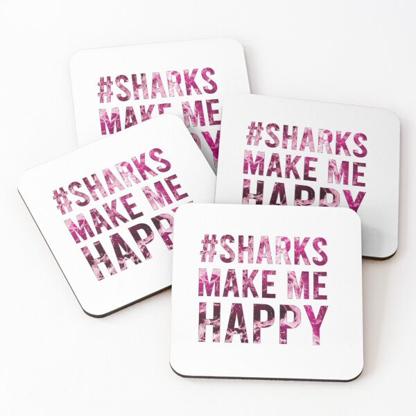 Item preview, Sharks make me happy Pink Ocean designed and sold by Medmac's Designs.