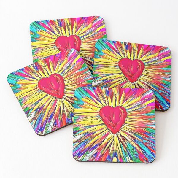 Item preview, Colorful heart art designed and sold by Ledosdesigns.