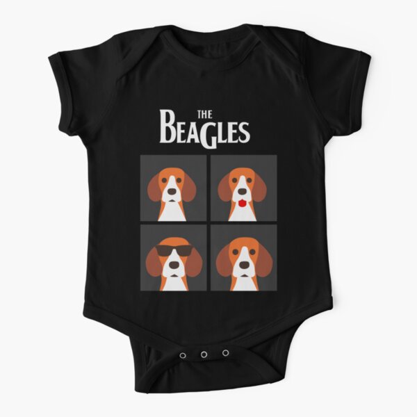 the beagles black Short Sleeve Baby One-Piece