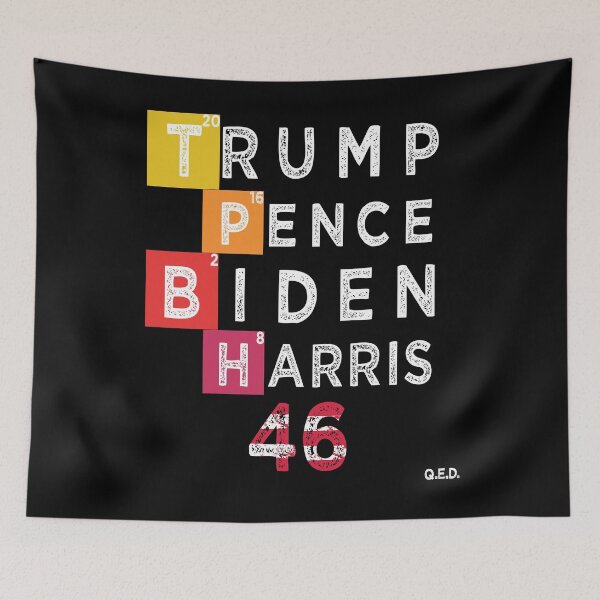 Aperçu de l'œuvre Trump Pence Biden Harris 2020 - Vote 46 Classement alphabétique Vintage créée et vendue par Designworking.