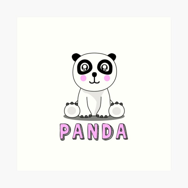 panda animals panda illustration gifts Art Print