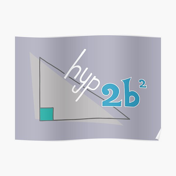 Hyp 2b(squared) - blue Poster