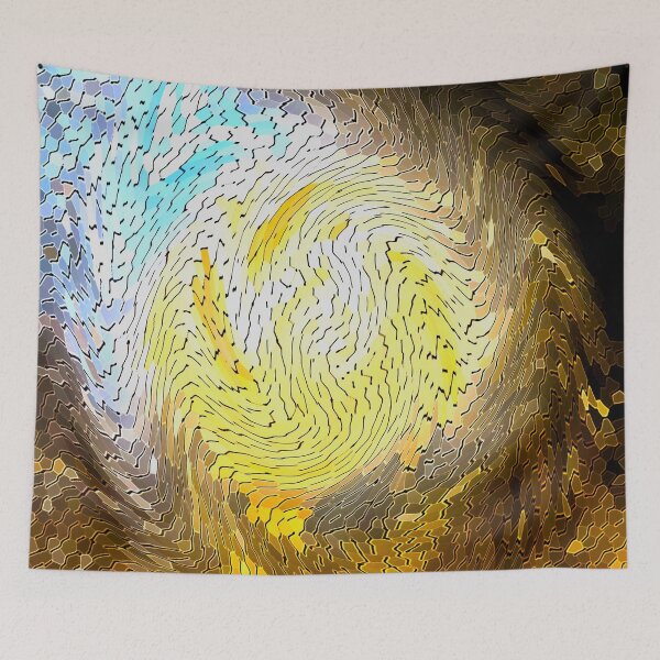 Item preview, Golden Shine Comet Flower washing over with Blue designed and sold by CeeLeighTees.