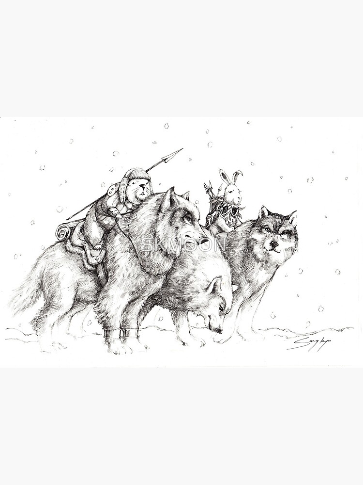 Thumbnail 3 of 3, Poster, Winter Hunters designed and sold by SKMOON.