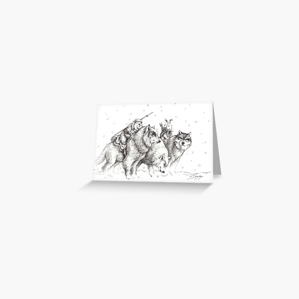 Winter Hunters Greeting Card