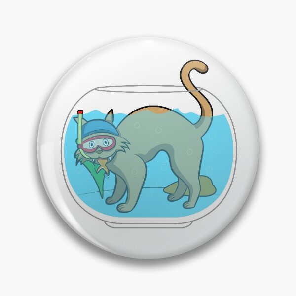 Item preview,  DIVING CAT AND THE POOR GOLDFISH designed and sold by Dwarf-Monkey.