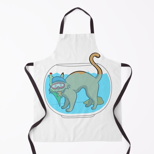 Item preview,  DIVING CAT AND THE POOR GOLDFISH designed and sold by Dwarf-Monkey.