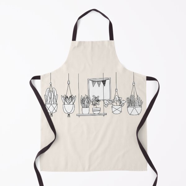 Item preview, Hanging Plants Black and White Graphic designed and sold by cation-studio.