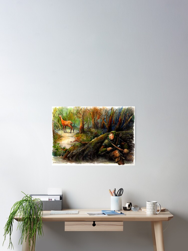 Thumbnail 2 of 3, Poster, The Hunter designed and sold by SKMOON.