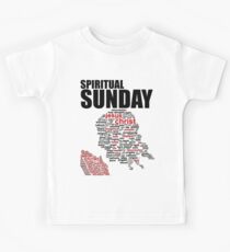 #1 Spiritual Sunday w/black trim Kids Tee
