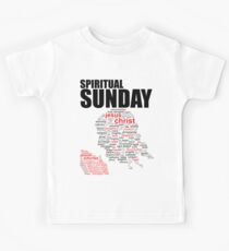 #2 Spiritual Sunday w/white trim Kids Tee