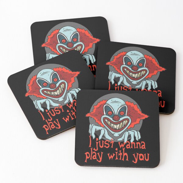 Item preview, Evil Clown Horror Killer Clowns Funny Just Wanna Play Halloween Scary Haunted House designed and sold by TopTeeShop.