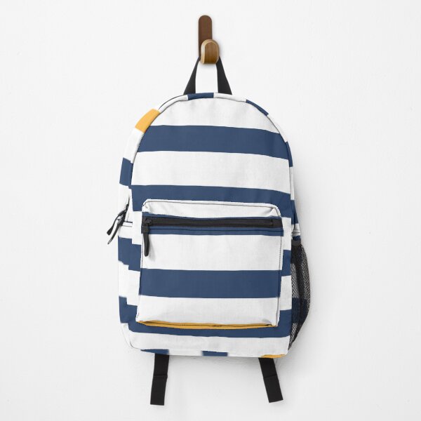 Item preview, Blue and white stripes with yellow designed and sold by Latte Design.