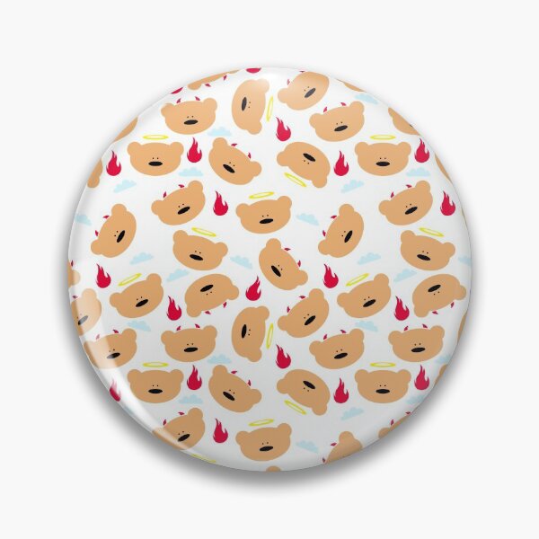 Item preview, Teddy bear pattern with angel, devil, flame and cloud designed and sold by chrisbears.