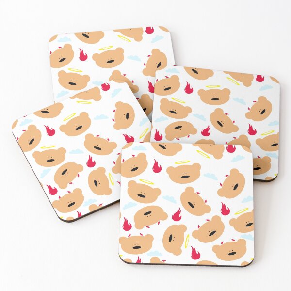 Item preview, Teddy bear pattern with angel, devil, flame and cloud designed and sold by chrisbears.