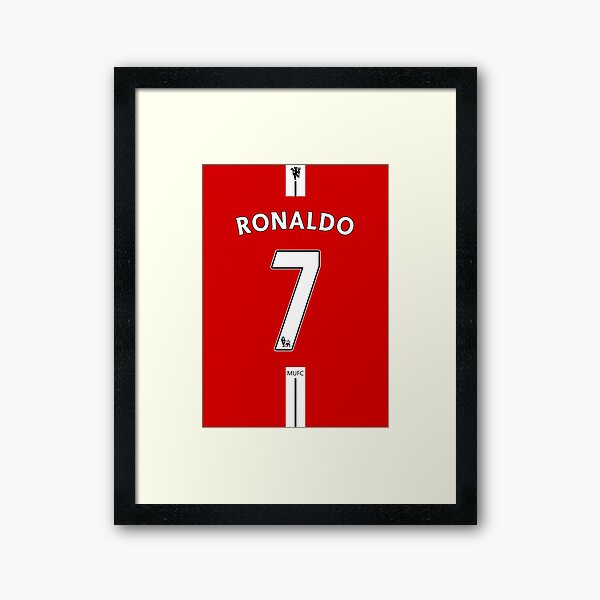 Manchester United Cristiano Ronaldo Signed Red Adidas Framed Jersey BAS  Witness