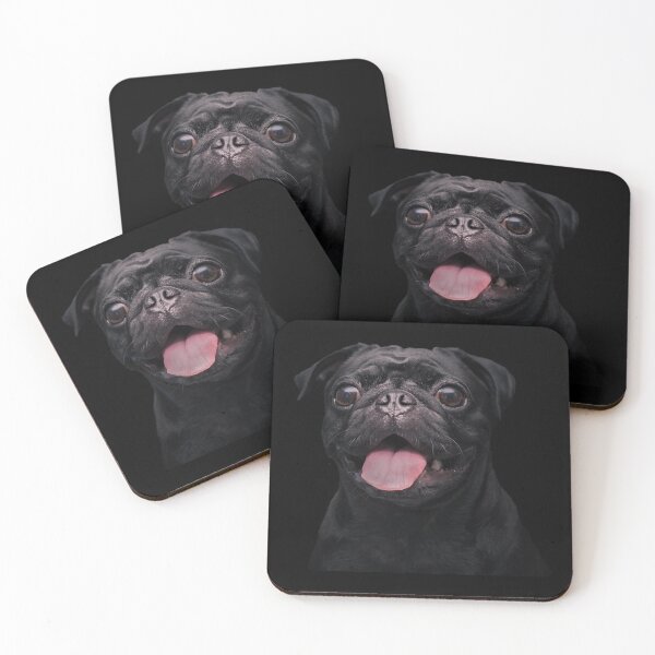 Item preview, Black pug sticking his tongue out! designed and sold by bynole.